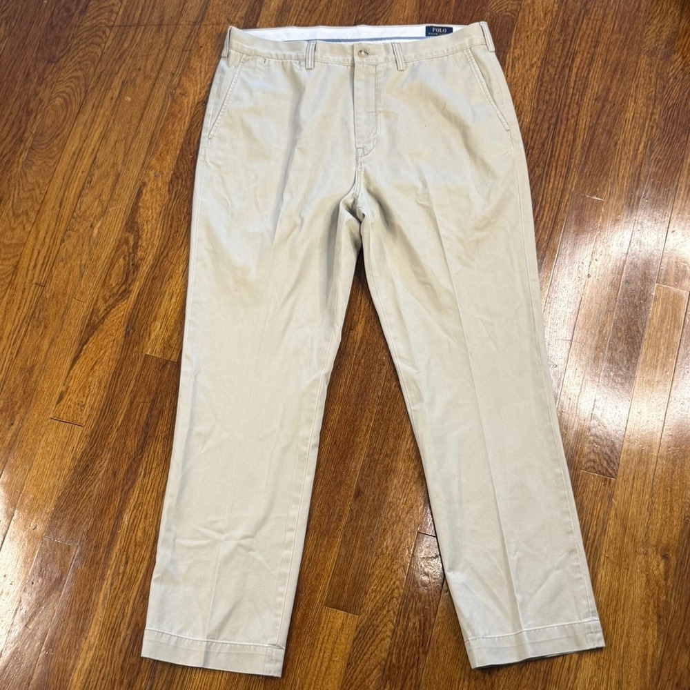 Mens Polo Chinos Ralph Lauren Pants Classic Cotton Twill Khaki 38x32